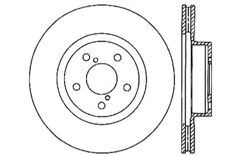 StopTech 05-10 Subaru Legacy / 10 Outback Drilled Right Front Rotor - 128.47024R