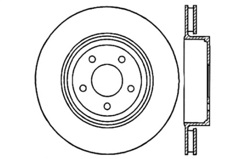 StopTech 05-10 Jeep Grand Cherokee Drilled Left Front Cryo Rotor - 128.58001CL