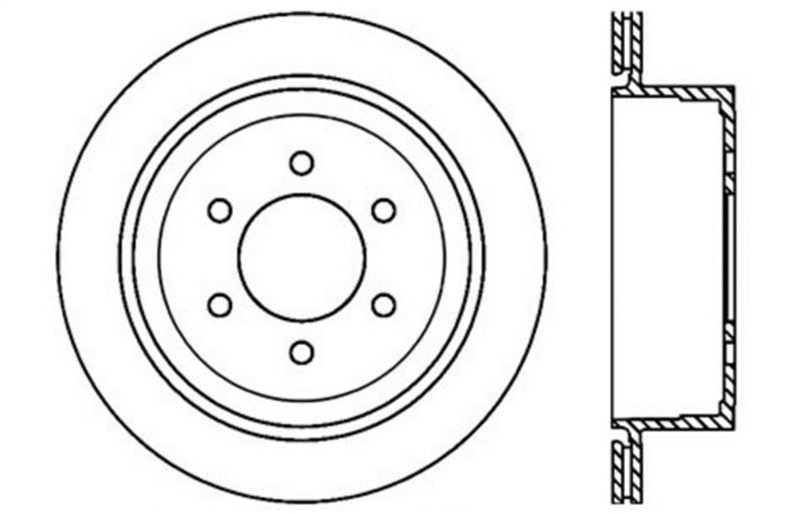 StopTech 04-09 Ford F150 2WD / 04-09 F150 4WD Drilled Left Rear Rotor - 128.65102L