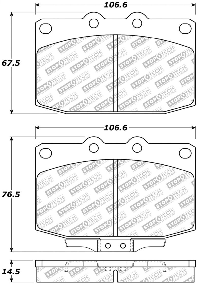 StopTech 86-91 Mazda RX-7 Street Select Front Brake Pads - 305.03310