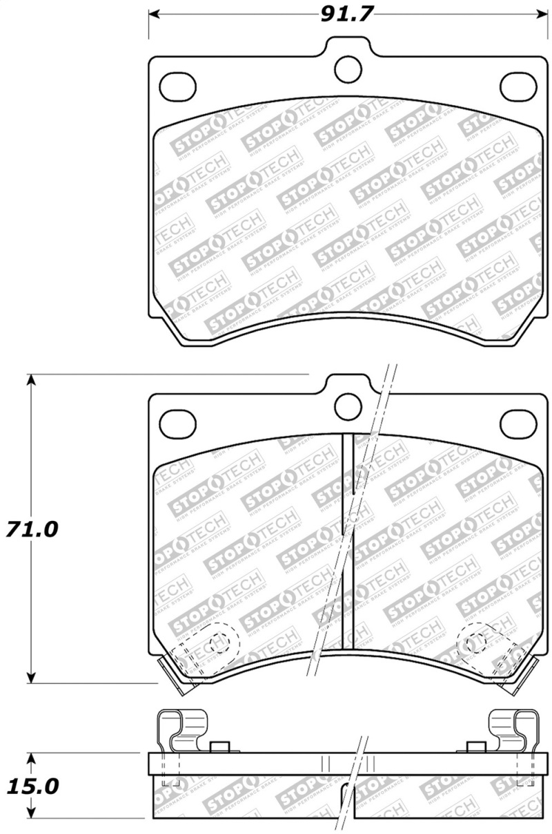 StopTech Street Select Brake Pads - Front/Rear - 305.04730