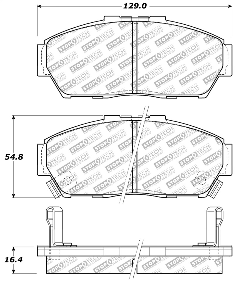 StopTech Street Select Brake Pads - Rear - 305.06170