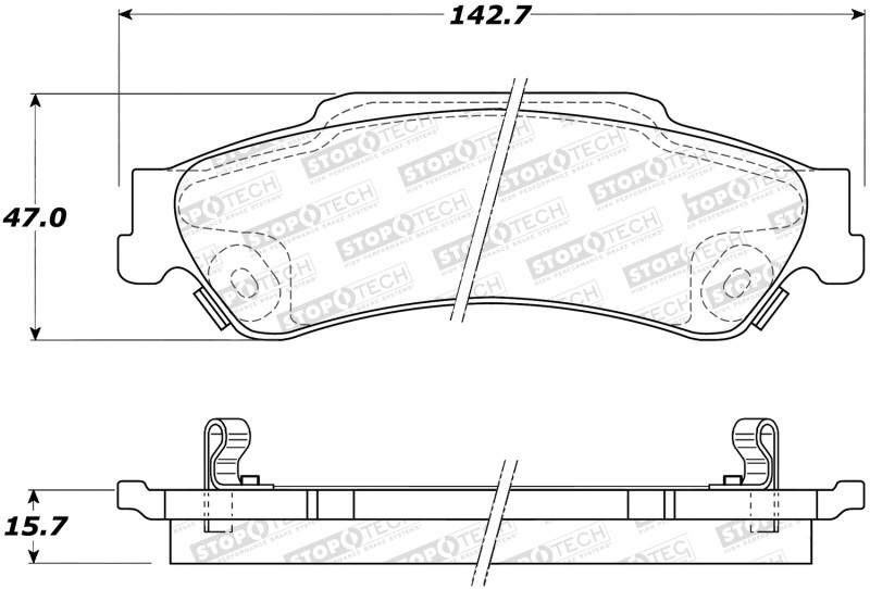 StopTech Street Select Brake Pads - 305.07290