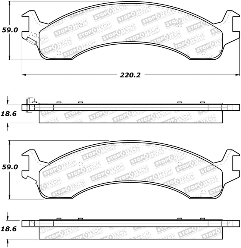 StopTech Street Select Brake Pads - 305.08210