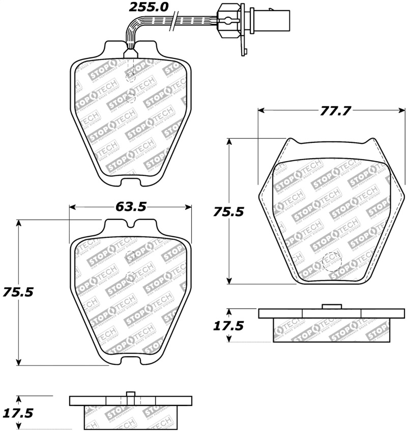 StopTech Street Select Brake Pads - Rear - 305.08390