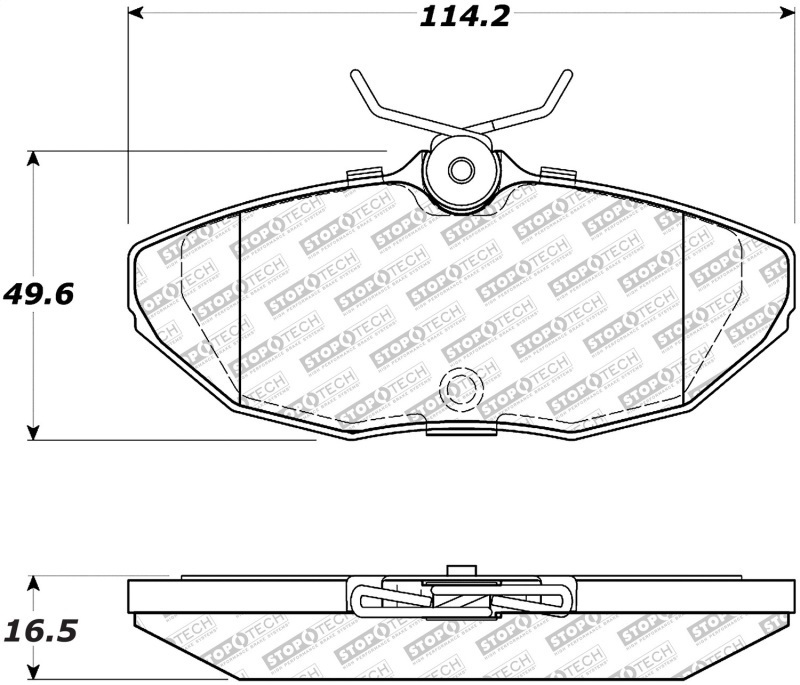 StopTech Street Select Brake Pads Rear - 00-06 Lincoln LS - 305.08060