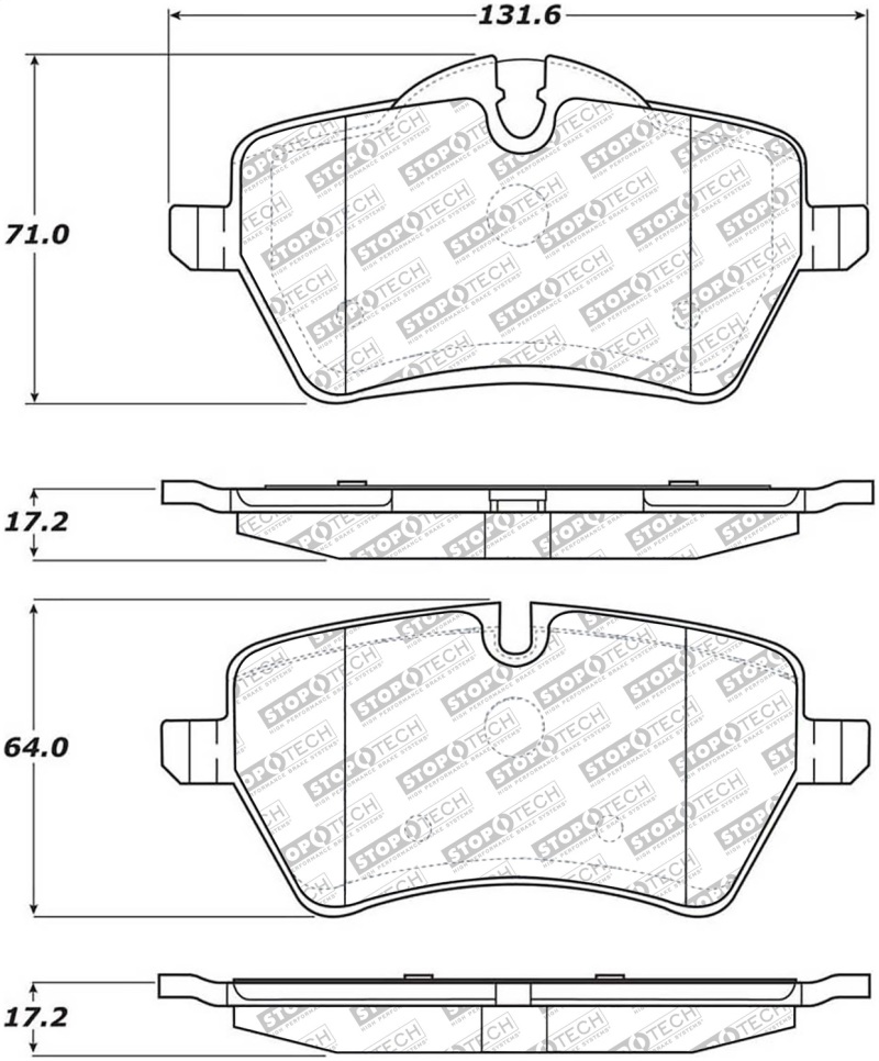 StopTech Street Select Brake Pads - Front - 305.12040