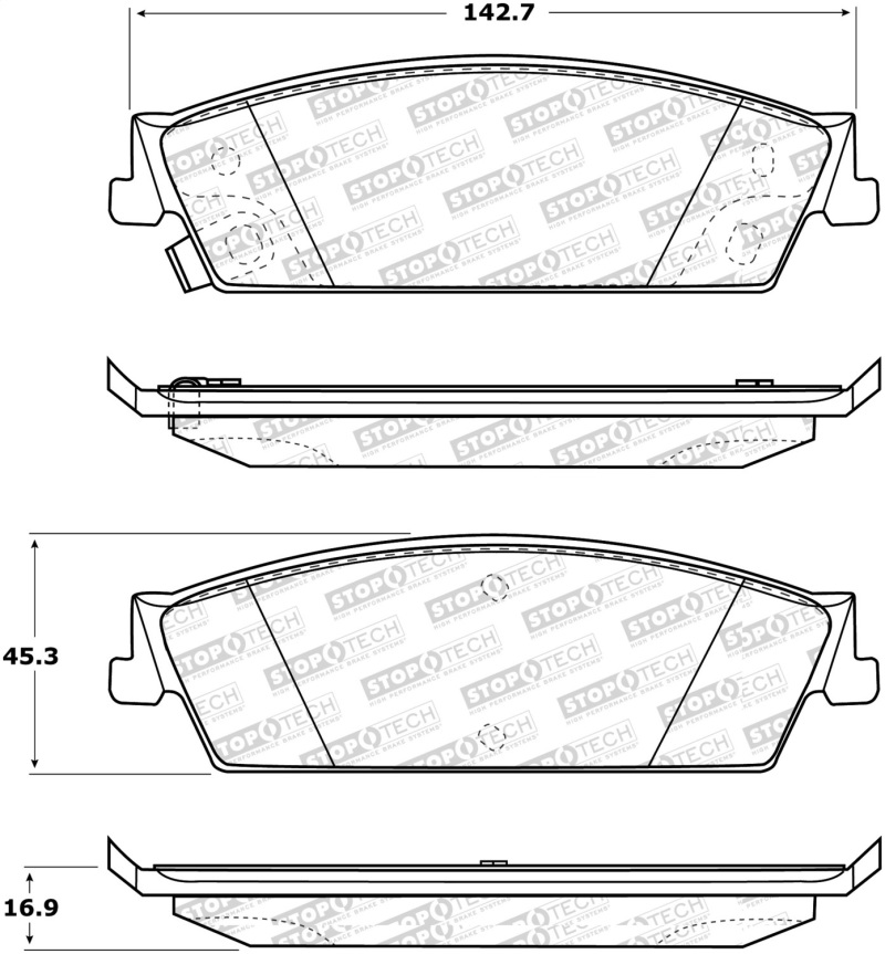 StopTech Street Select Brake Pads - 305.11940