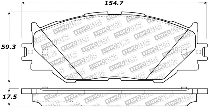 StopTech Street Select Brake Pads - Rear - 305.11780