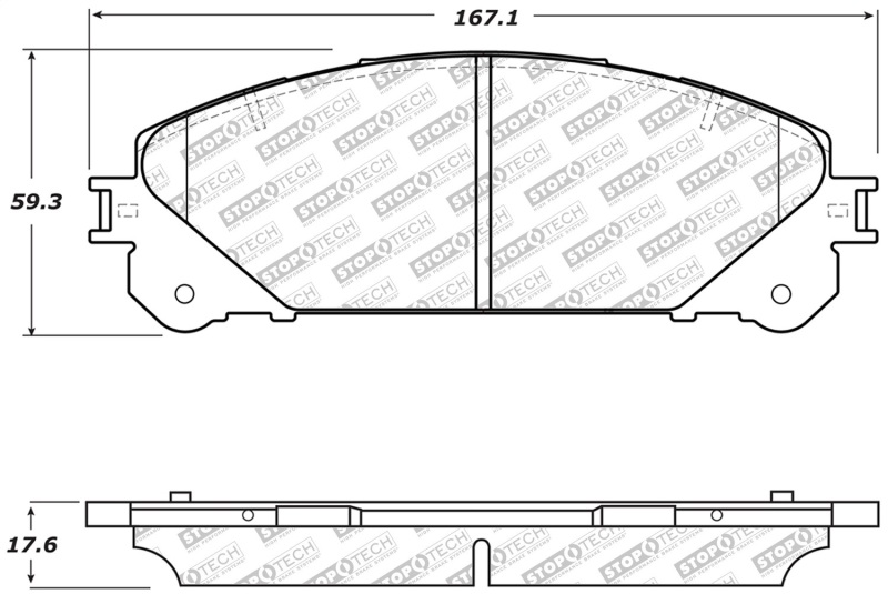 StopTech Street Select Brake Pads w/Hardware - Front - 305.13240