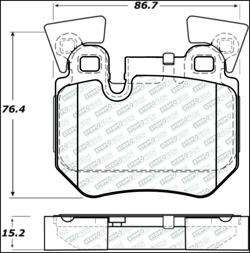 StopTech 08-13 BMW 1-Series Street Select Rear Brake Pads - 305.13720