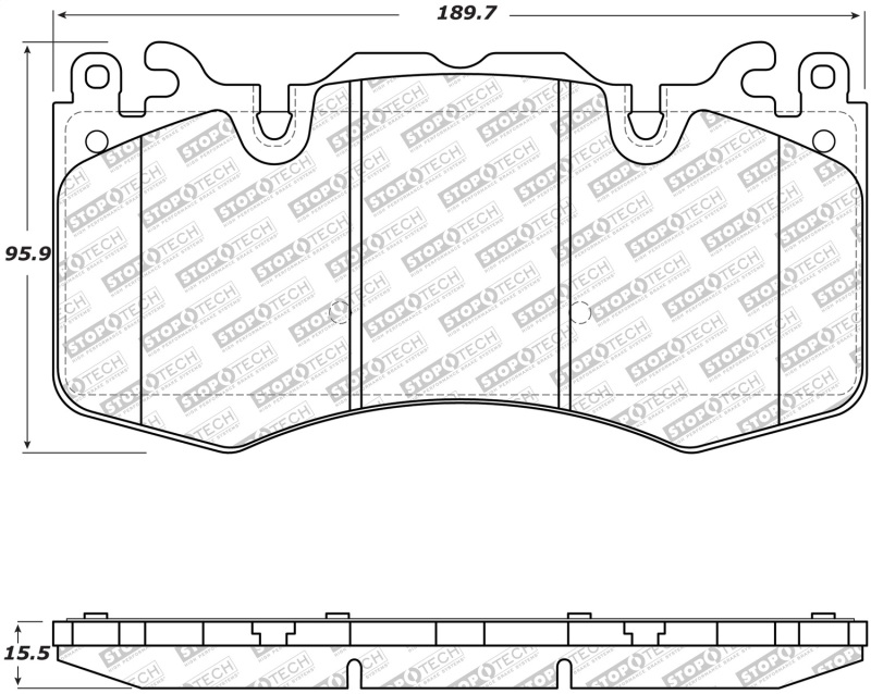 StopTech 03-14 Volvo XC90 Street Select Front Brake Pads - 305.14120