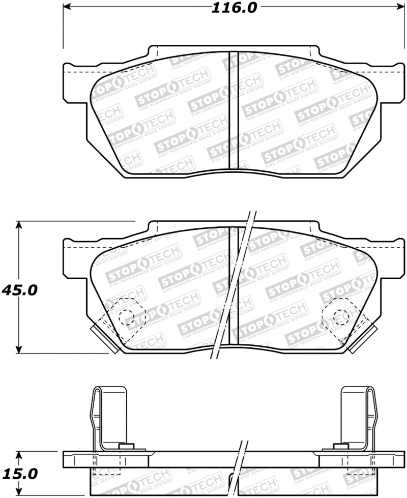 StopTech Street Brake Pads - 308.02560