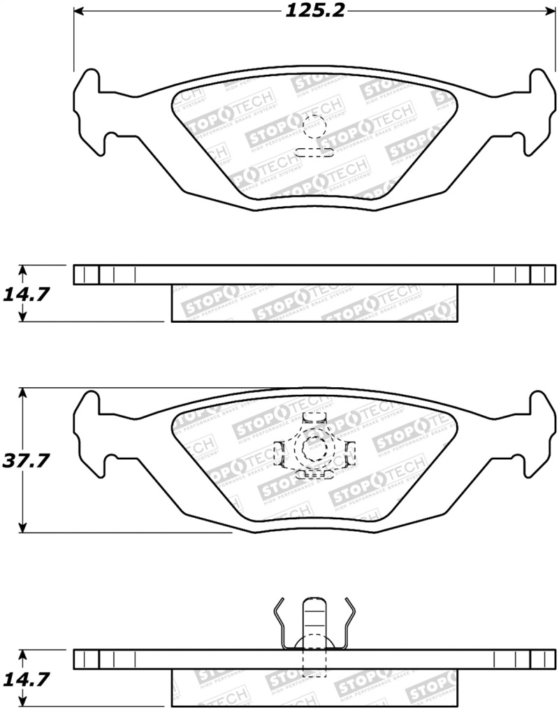 StopTech Street Brake Pads - 308.03220
