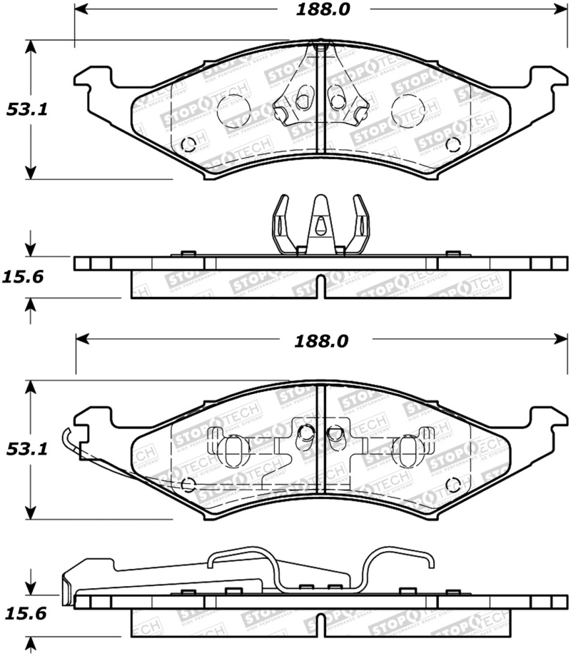 StopTech Street Brake Pads - 308.03240