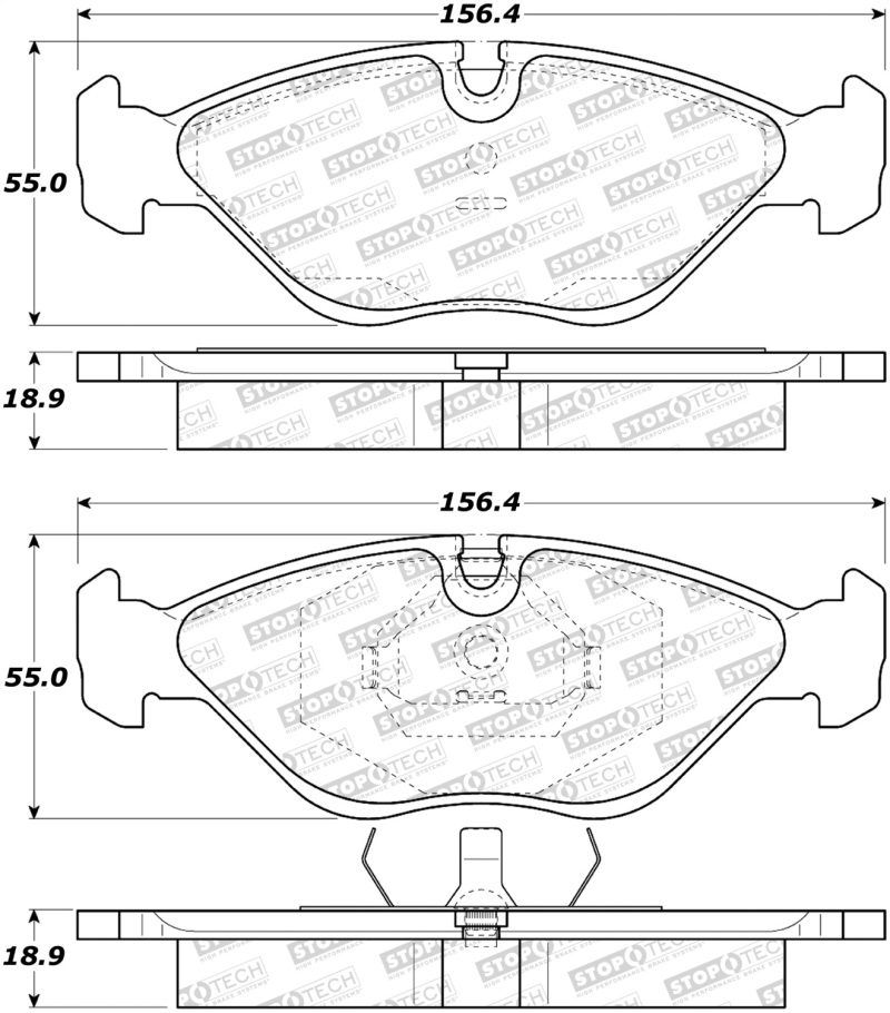 StopTech Street Brake Pads - 308.04030