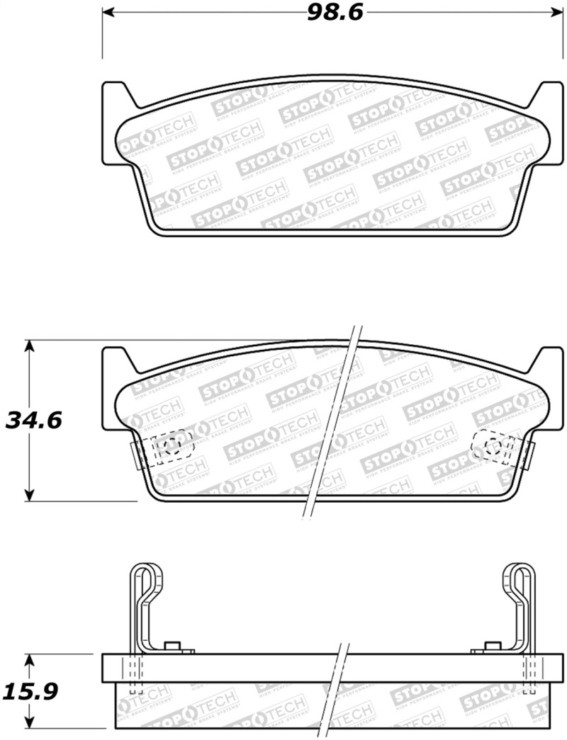 StopTech Street Brake Pads - 308.04790