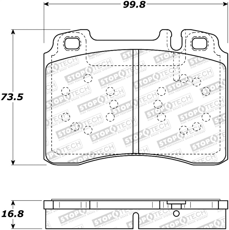 StopTech Street Brake Pads - Front - 308.05610