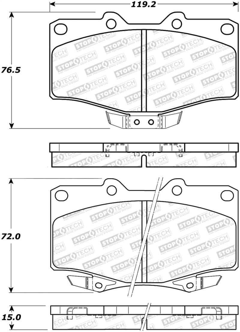 StopTech Street Brake Pads - Front - 308.06110