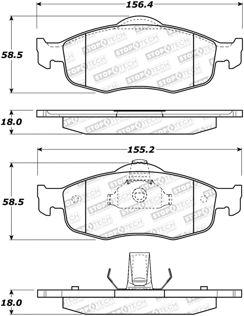 StopTech Street Brake Pads - 308.06480