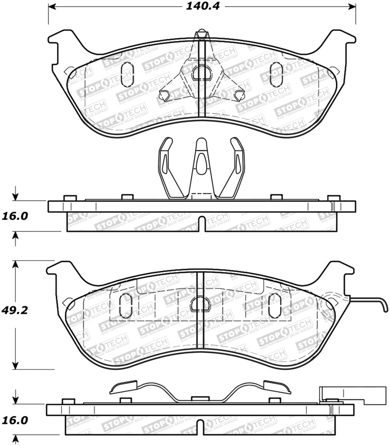 StopTech Street Brake Pads - 308.06740