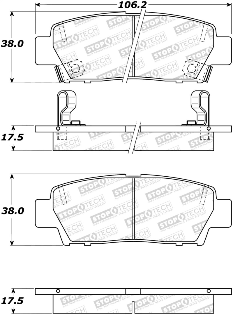 StopTech Street Brake Pads - 308.06720