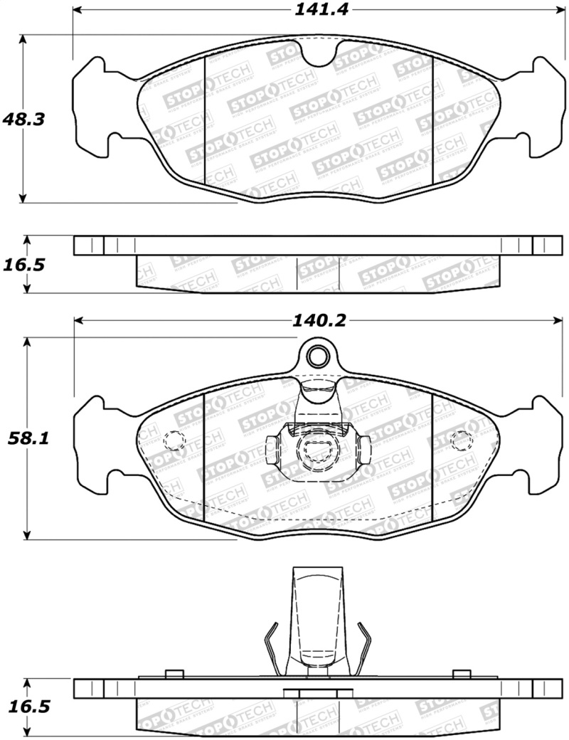 StopTech Street Brake Pads - 308.06881