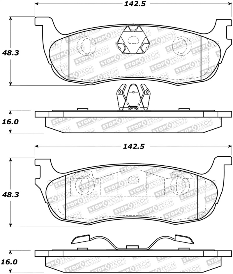 StopTech Street Brake Pads - 308.07110