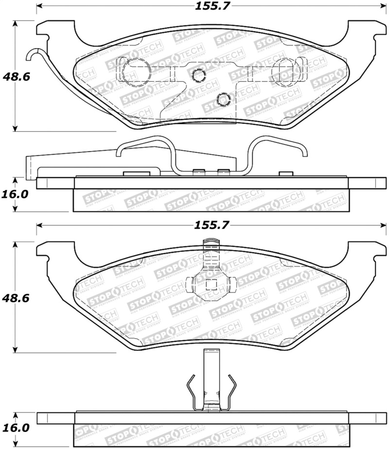 StopTech Street Brake Pads - 308.07150