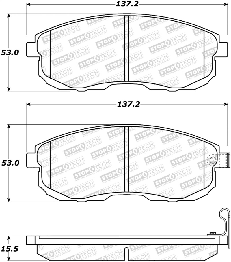 StopTech Street Brake Pads - 308.08152