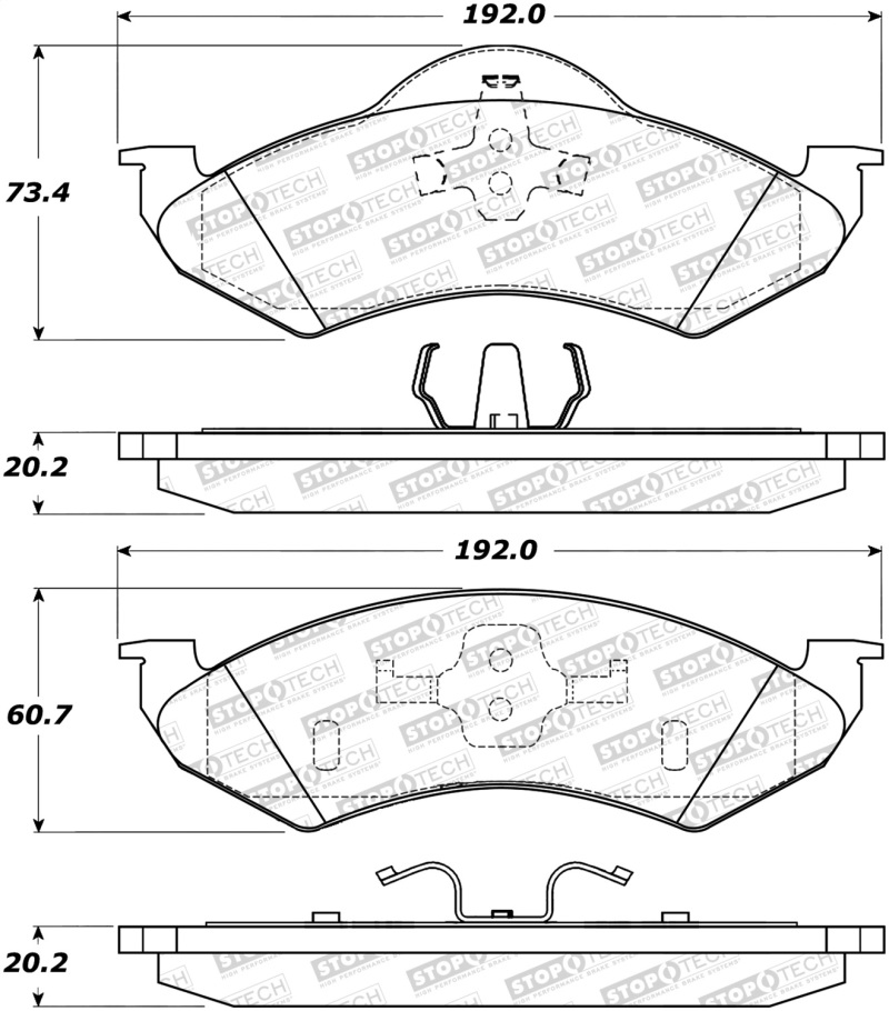 StopTech Street Brake Pads - 308.08200