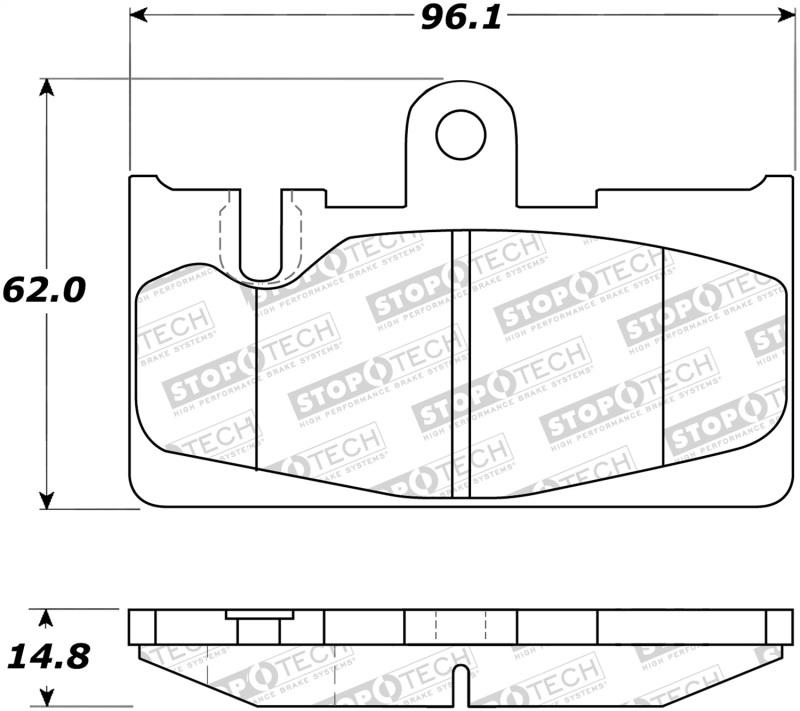 StopTech Street Rear Brake Pads 01-06 Lexus LS430 - 308.08710