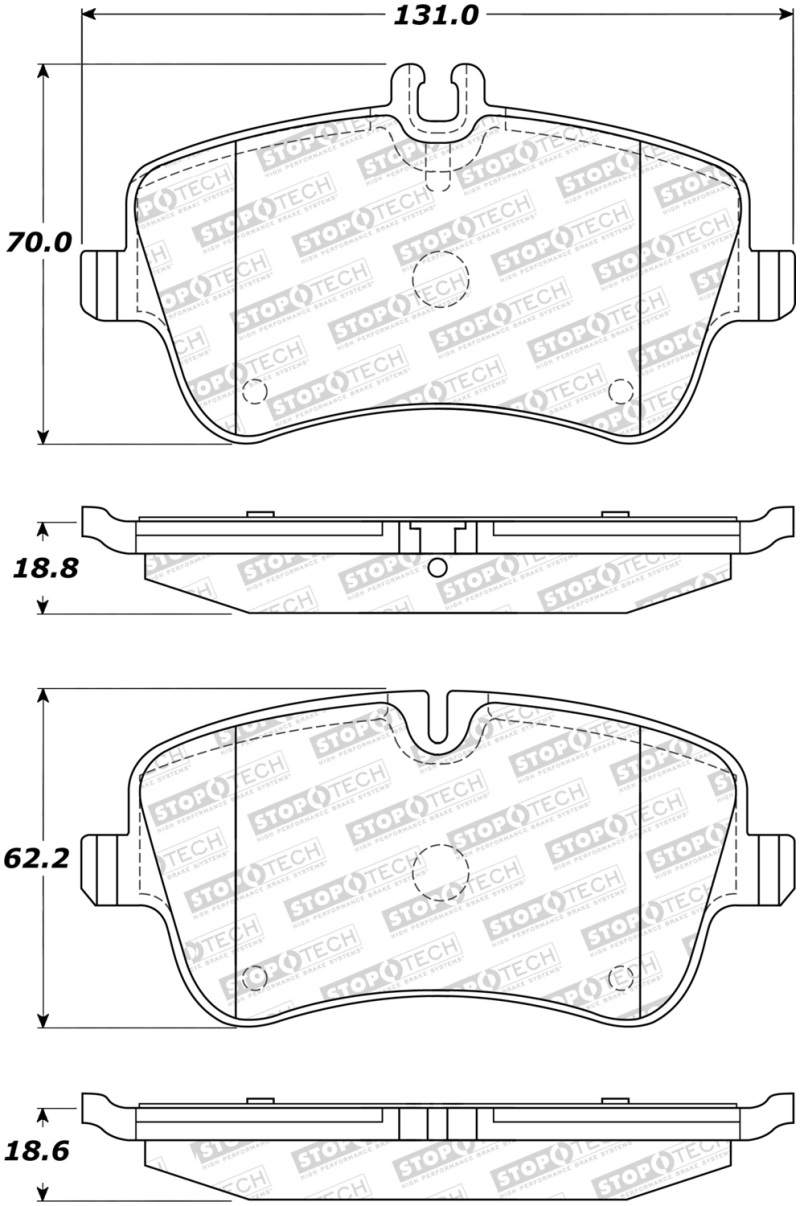 StopTech Street Brake Pads - 308.08721