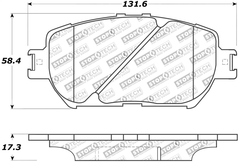 StopTech Street Touring 06 Lexus GS / 09-10 IS Front Brake Pads - 308.09080