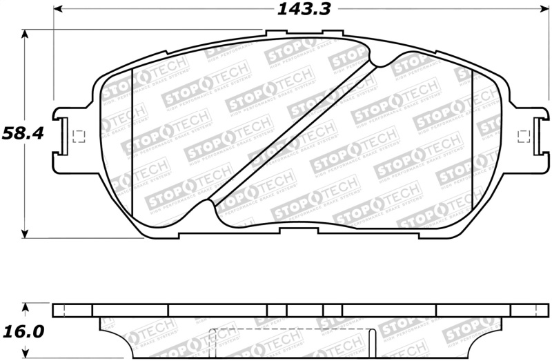 StopTech Street Brake Pads - 308.09061