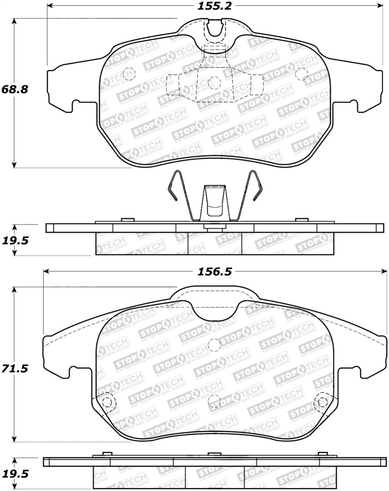 StopTech Performance 03-05 Saab 9-3 Front Brake Pads - 308.09722