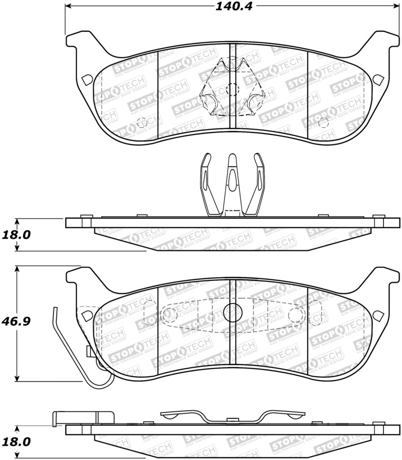 StopTech Street Brake Pads - 308.09980