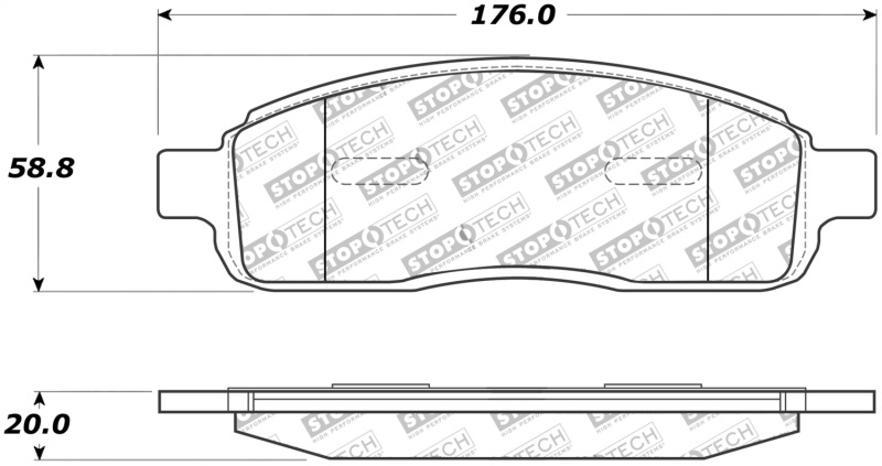 StopTech Street Touring 04-08 Ford F-150 / Lincoln Mark LT Front Brake Pads - 308.10110