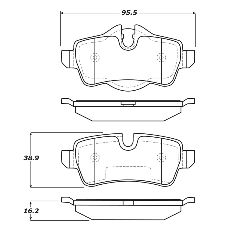 StopTech Street Touring 07-09 Mini Cooper/Cooper S Rear Brake Pads - 308.13090