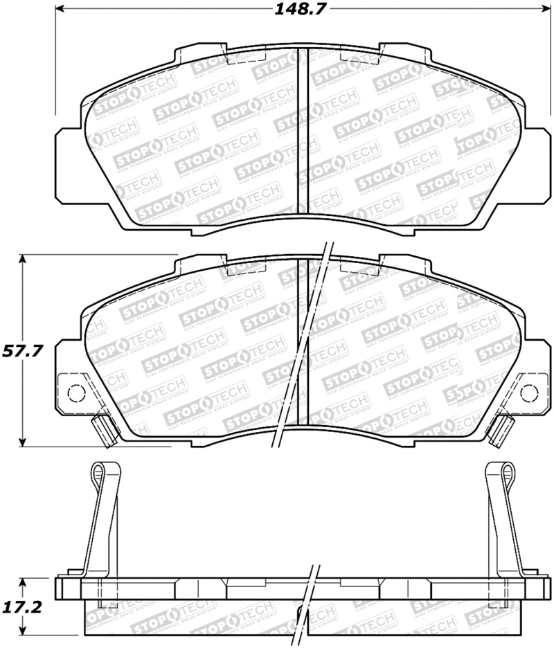 StopTech 91-05 Acura NSX Sport Performance Front Brake Pads - 309.05031