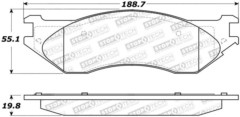 StopTech Sport Brake Pads w/Shims and Hardware - Front - 309.07023