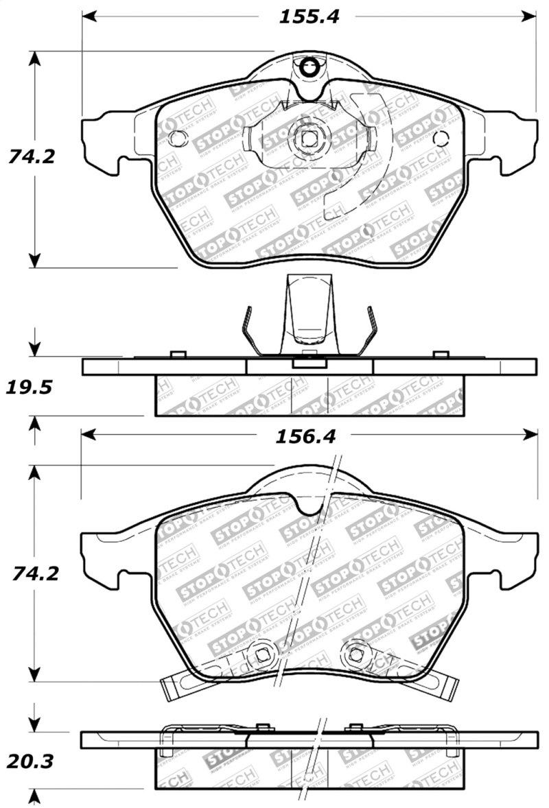 StopTech Performance Brake Pads - 309.08190