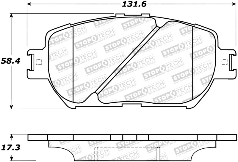 StopTech Sport Brake Pads w/Shims and Hardware - Rear - 309.09081