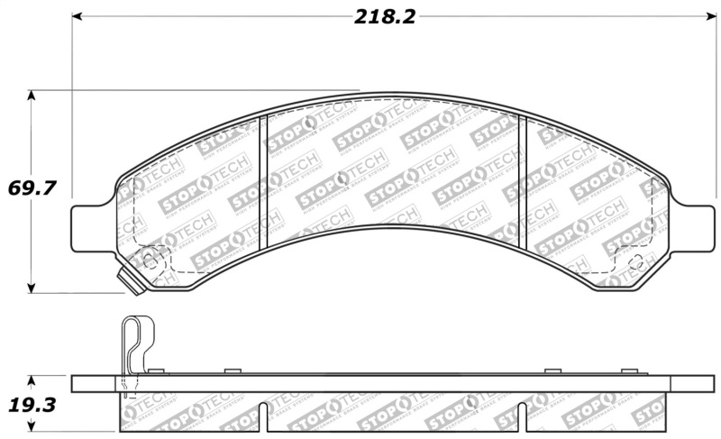 StopTech Sport Brake Pads w/Shims - Front - 309.09890