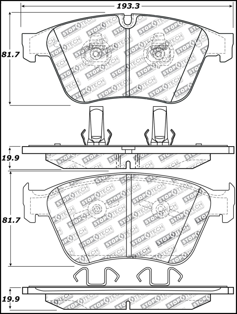 StopTech Performance Brake Pads - 309.12710