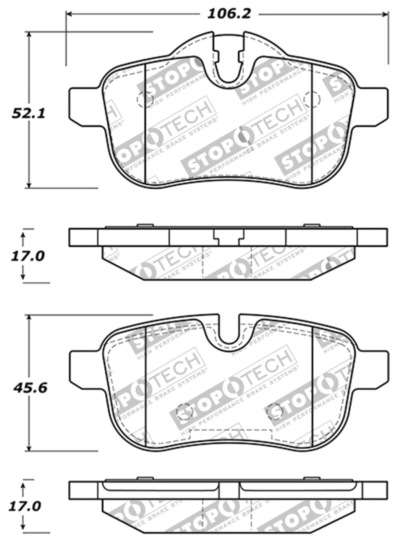 StopTech Performance Brake Pads - 309.14330