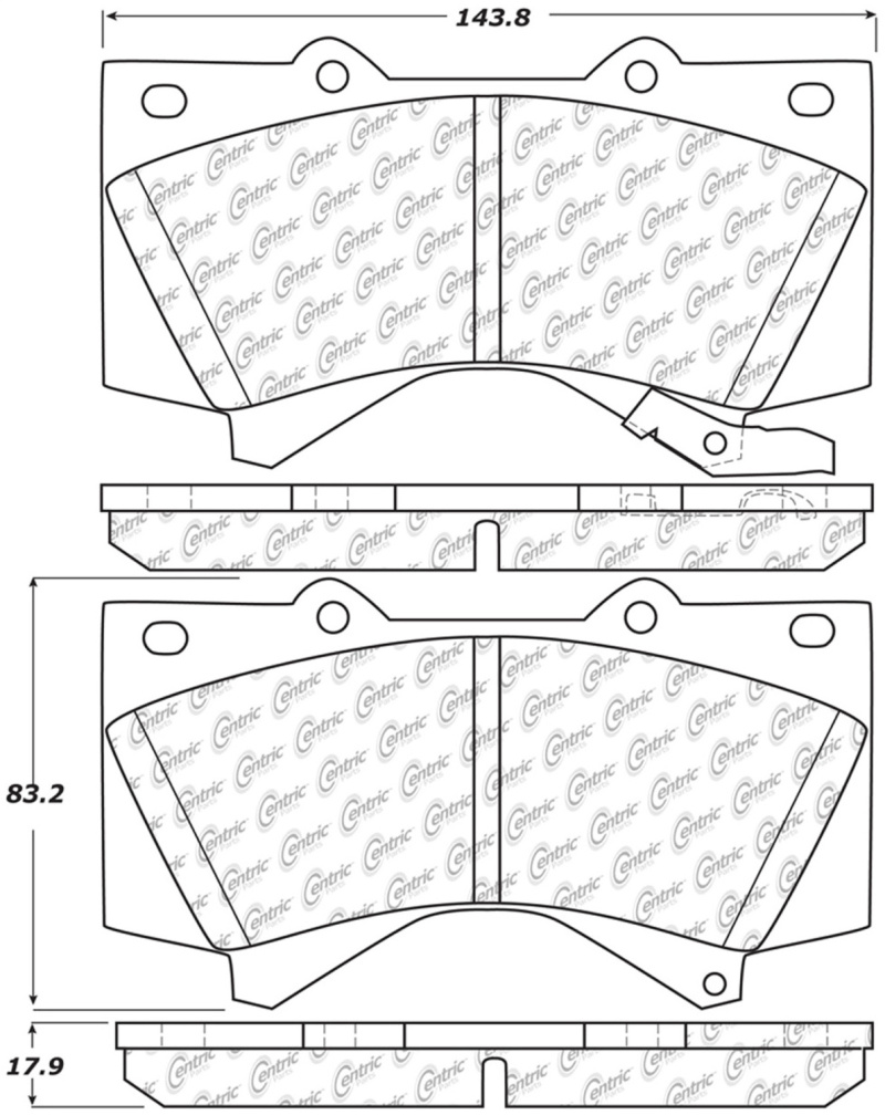 StopTech 2008 Lexus LX570 Front Truck & SUV Brake Pad - 319.13030