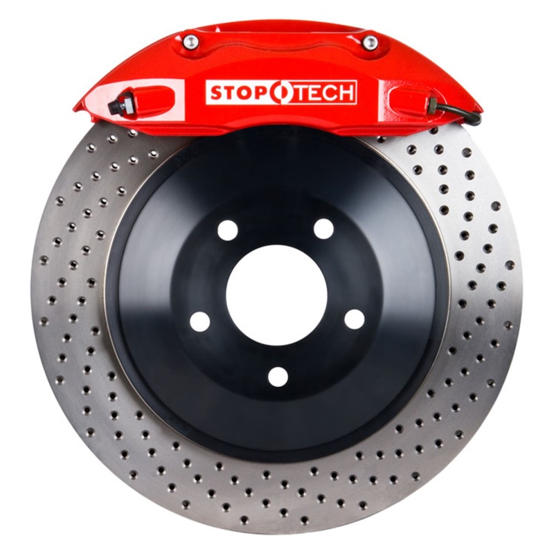 StopTech 06-16 Chrysler 300 Rear BBK w/ Red Calipers Slotted Rotors - 82.242.0041.72