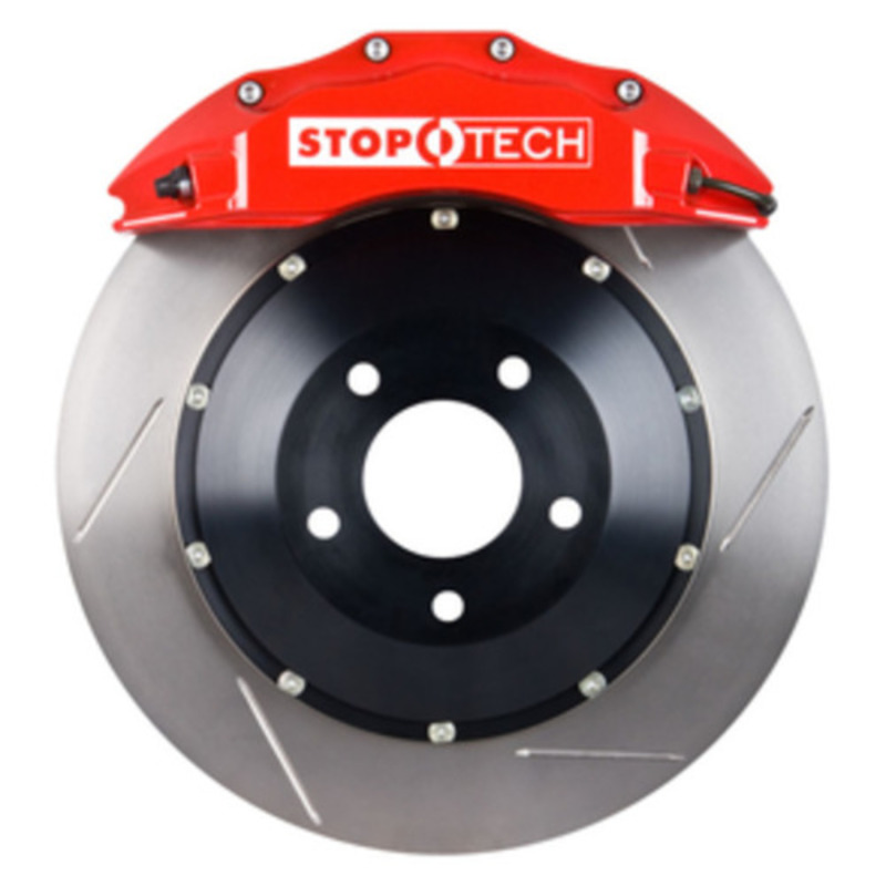 StopTech 09-10 Nissan 370Z Sport Model Only Front BBK w/ Red ST-60 Calipers Slotted 380x32mm Rotors - 83.488.6800.71