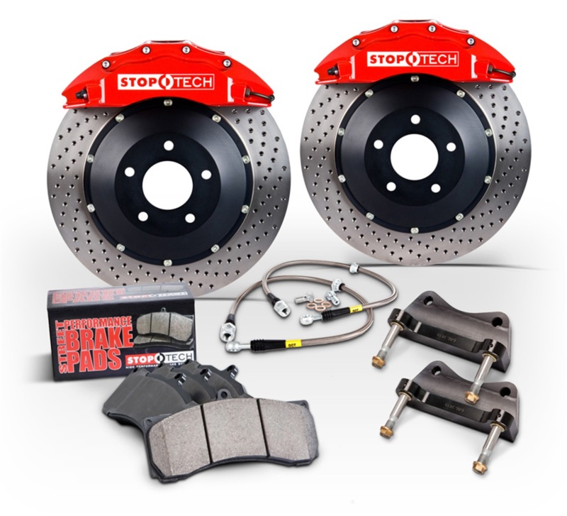 StopTech Mazda Miata NA w/ NB Rear Brakes Front BBK Trophy STR-42 Calipers Slotted 280x20.6mm Rotors - 83.557.GY00.R1